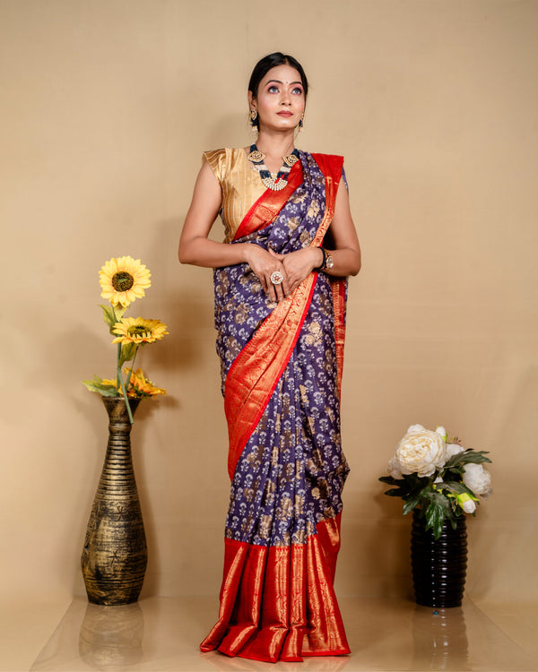 Banarasi Smooth Silk Printed Saree