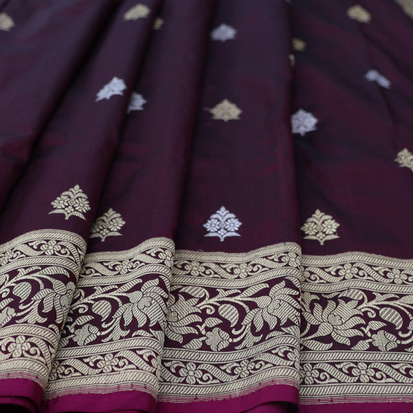 Pure Banarasi Handwoven Katan Silk Kadhva Saree