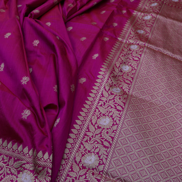 Pure Banarasi Handwoven Katan Silk Kadhva Saree