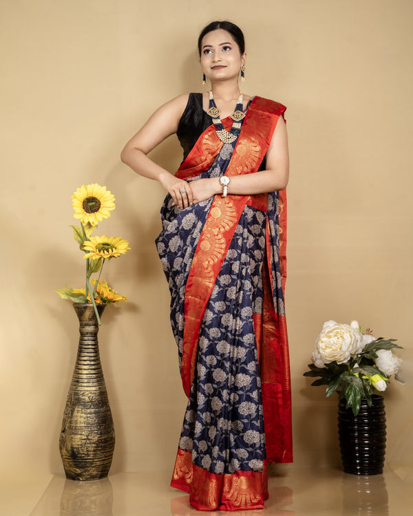 Banarasi Cotton Silk Printed Saree